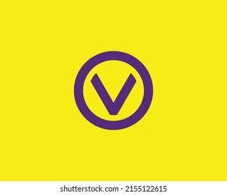 Plantilla vectorial de diseño de logotipo VO V