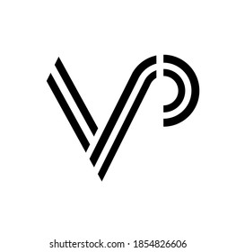 V P letter logo is suitable for any company or creative industry
