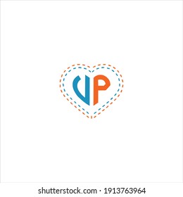 Diseño vectorial del logotipo de la letra V P. monograma vp