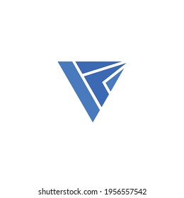 Color azul del triángulo del logotipo V I P