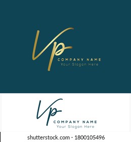  V P VP Escritura manuscrita inicial y logotipo de la firma. Logo inicial del vector de belleza .Moda, boutique, floral y botánica