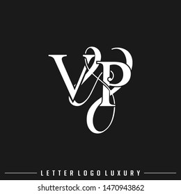 V & P VP logo initial letter luxury vector template.