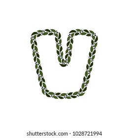 V Plant Letter Logo Icon Design