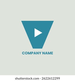V-Spieler-Taste Firmenlogo Design