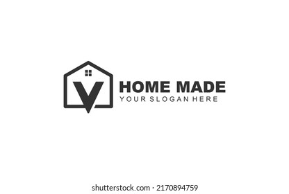 V PROPERTY logo design inspiration. Vector letter template design for brand.