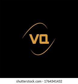 V Q letter logo template design