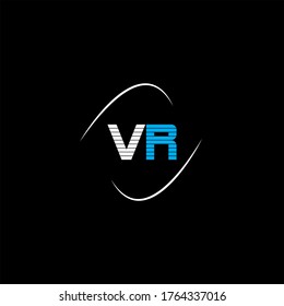 V R letter logo template design