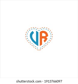 V R letter logo vector design. vr monogram