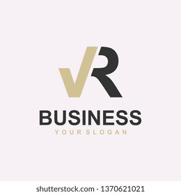 v r logo template 
