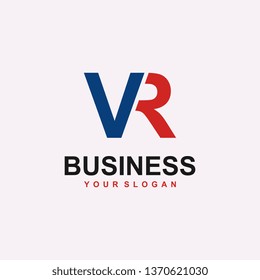 v r logo template 