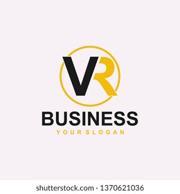 v r logo template 