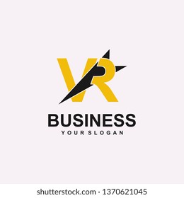 v r logo template 