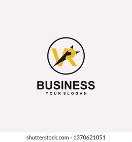 v r logo template 