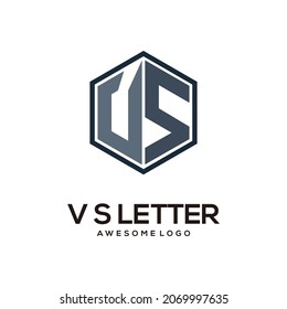 V S letter initials abstract