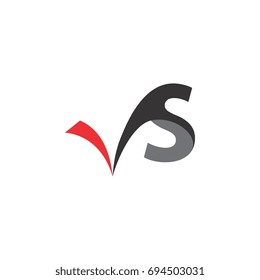 v and s letter logo