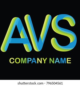 A V S Letter logo