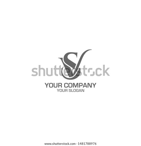 V S Logo Design Vector Stock Vector (Royalty Free) 1481788976