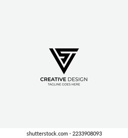 V S Diseño de logotipo vectorial minimalista y moderno adecuado para empresas y marcas