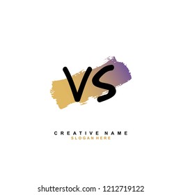 V S VS Initial abstract logo concept vector