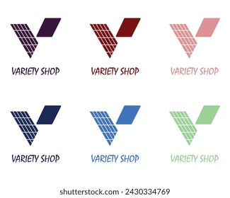 V shape different color company logo design