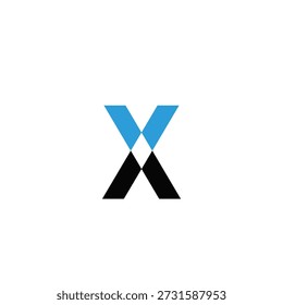 V Y V EN FORMA DE LETRA X VECTOR DE IDEA DE DISEÑO DE LOGOTIPO DE NEGOCIO DE FINANZAS 3D