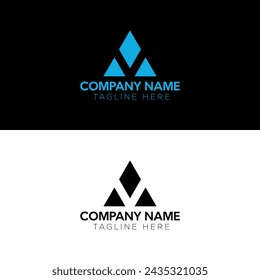 V Shaped Modern Logo Design, Triangle Shape Logo, Abstract V Logo, Delta Monogram Design