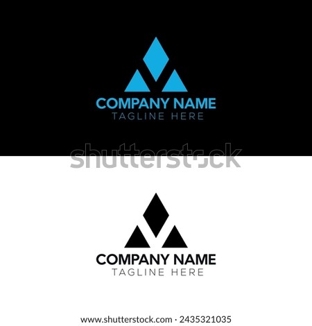 V Shaped Modern Logo Design, Triangle Shape Logo, Abstract V Logo, Delta Monogram Design