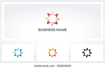 V Shapes That Formed A Star Logo