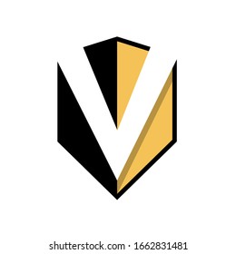 V shield letter Logo Design. Great Logo Leters Icon Vector Design