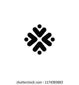 v square people icon logo