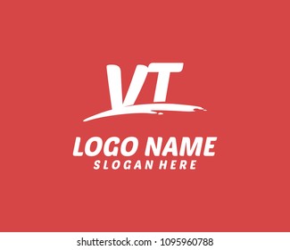 V T Initial logo