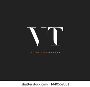 V T letters Joint logo icon vector for business card and corporate identity.