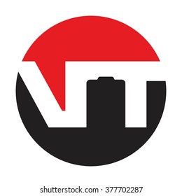 v and t logo vector.