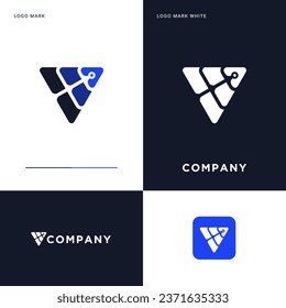 V Tech Logo Vector Icon Illustration Design