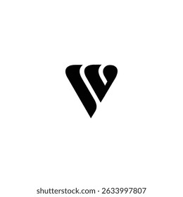 V technology logo vector illusion