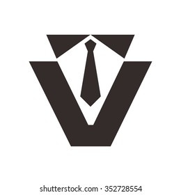v tie logo vector