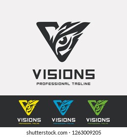 V Tiger Eye Logo Design