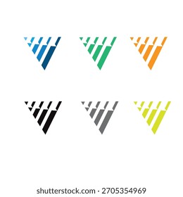 V-Dreieck Symbol Logo Design Technologie Vektor