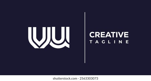 V and U logo design. VU abstract Letters Logo Monogram. This logo design is the process of creating a visual symbol that represents a brand, company, or individual.