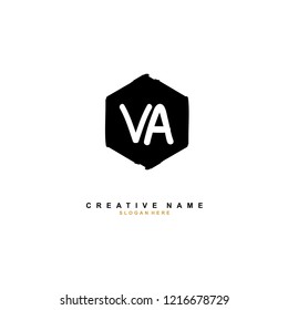 V A VA Initial logo template vector