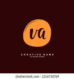 V A VA Initial logo template vector