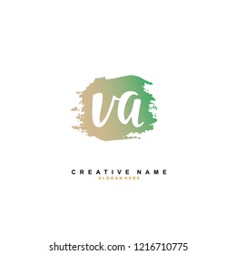 V A VA Initial logo template vector