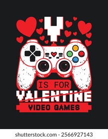 V is for Valentine Video Games – Gaming Love Graphic Design