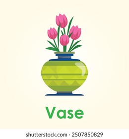 V for vase vector illustration 