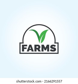 V  vc farm green Creative Unique Logo