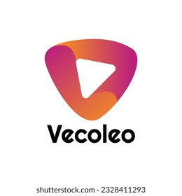 Diseño del logotipo vectorial de V vecoleo