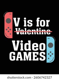"V is for video games" EPS Vector File