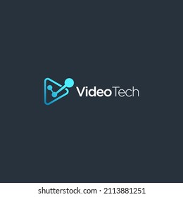 V VIDEO TECHNOLOGY LOGO DESIGN