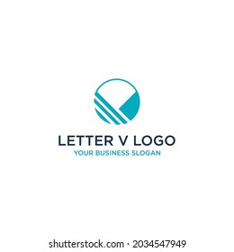 V VECTOR DE DISEÑO DE LOGOTIPO DE CARTA