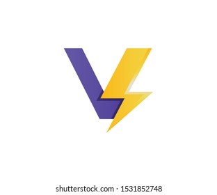 V volt logo vector illustration.